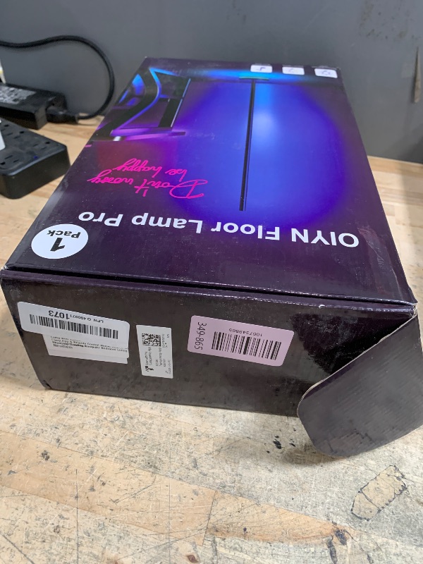 Photo 1 of ***FOR PARTS ONLY HAS DAMAGED PIECES*** OIYN Corner Floor Lamp, RGBICW LED Corner Lamp with 1300lm Smart Modern Floor Lamp,App & Remote Control,Music Sync,Color Changing Standing Lamp for Bedroom Living Room and Gaming Rooms