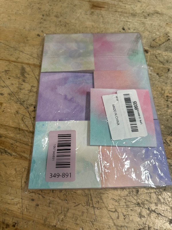 Photo 1 of 12 Pads Pop up Sticky Notes, 3x3 Cute Gradient Watercolor Self Stick Notes Pads, Multi Color Super Adhesive Memo Pads Refills, Easy to Post Paper Home Office Notebooks Supplies Accessories