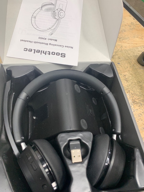 Photo 1 of (Upgraded Version) Wireless Headset, Bluetooth Headset with Noise Cancelling Microphone, Best Headphones with Mic Mute & USB Dongle for PC/Computer/Laptop/Cell Phones/Remote Work/Call Center