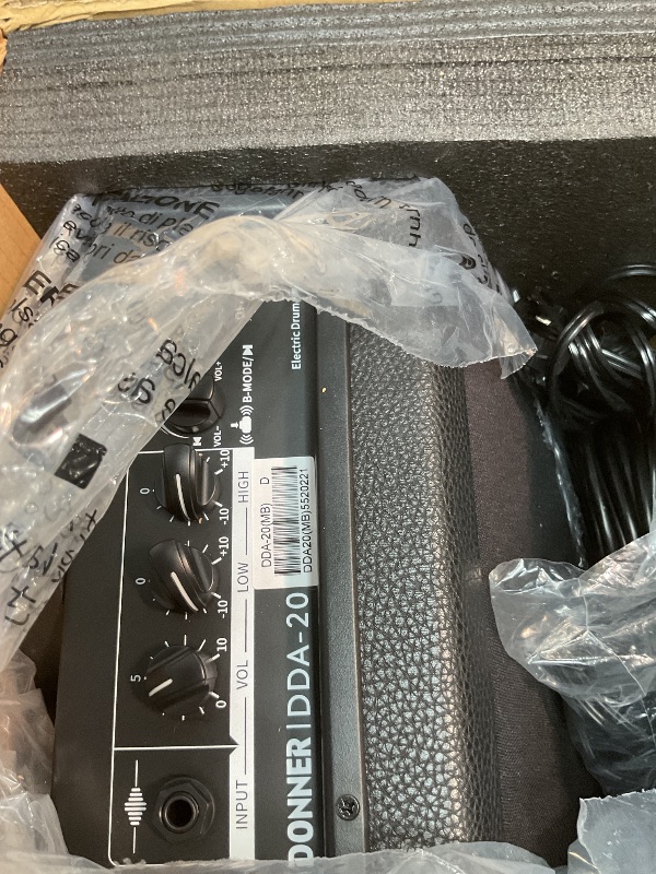 Photo 1 of ** FOR PARTS, NO AUDIO**
Donner Mini Electric Drum Amp 20W, Wireless Electronic Drum Amplifier Keyboard Speaker DDA-20 Portable for Home Practice