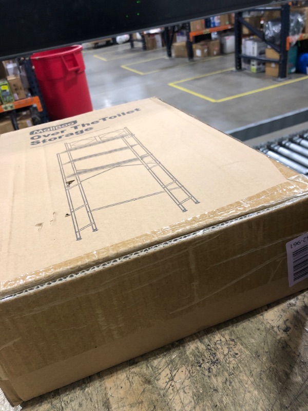 Photo 1 of **MISSING PARTS** MallBoo Over The Toilet Storage Rack,Metal 3-Tier Over Toilet Organizer Shelf,Freestanding Above Toilet Shelf for Bathroom, Laundry(Black)