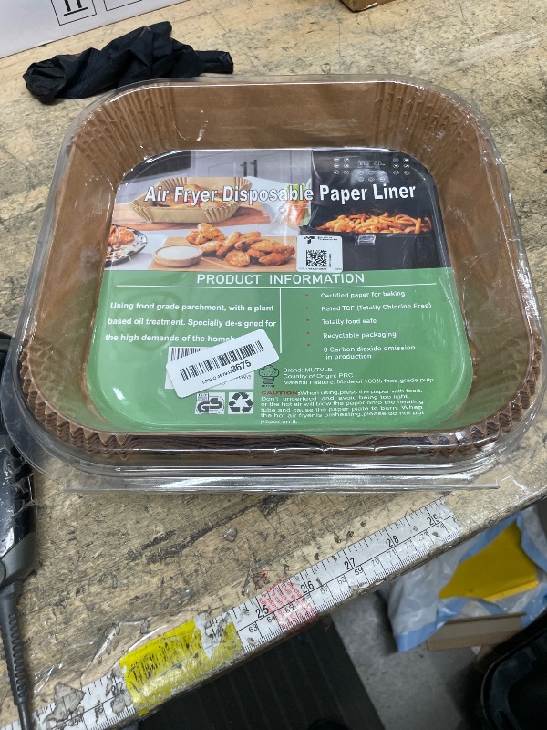Photo 1 of 10 Inch Largest Square Air Fryer Disposable Paper Liner, XXL 100Pcs Air Fryer Parchment Liners for 8QT or Bigger Air Fryer, Non-stick, Food Grade Baking Paper for Frying, Roasting and Microwave1067355814
