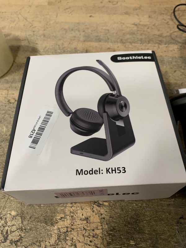 Photo 1 of (Upgraded Version) Wireless Headset, Bluetooth Headset with Noise Cancelling Microphone, Best Headphones with Mic Mute & USB Dongle for PC/Computer/Laptop/Cell Phones/Remote Work/Call Center