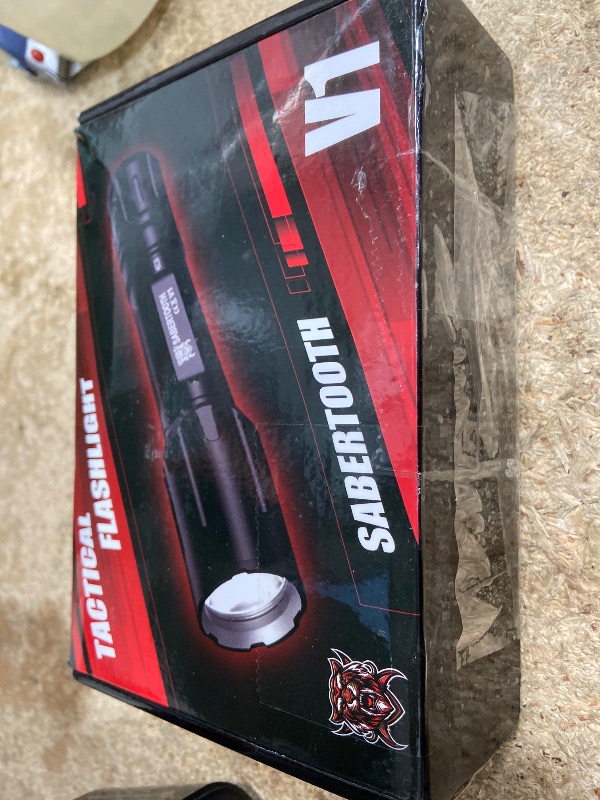 Photo 1 of ***PARTIAL SET/ MISSING PIECES*** SABERTOOTH Police Tactical Flashlight-2200 High Lumen Duty Belt Flashlight for Law Enforcement Defense Flashlight with Holster Tactical Gear Safety Accessories(Black)