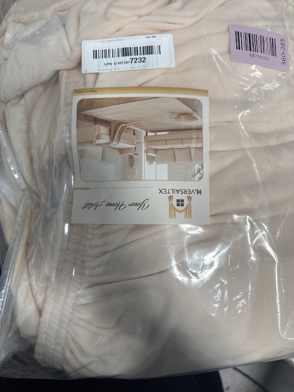 Photo 1 of **cream / tan color*** H.VERSAILTEX Stretch Velvet Sofa Covers for 3 Cushion Couch Covers Sofa Slipcovers Furniture Protector Soft with Non Slip Elastic Bottom, Crafted from Comfy Rich Velour (Sofa 72'-90', Peacock Blue)