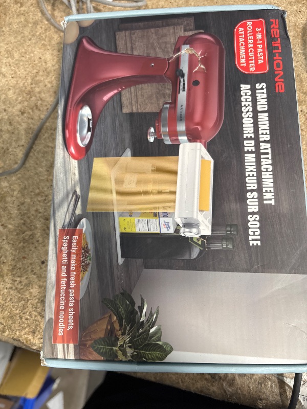 Photo 1 of ****FOR PARTS ONLY / NON-FUNCTIONAL**** RETHONE Pasta Maker Attachment for KitchenAid Stand Mixers -3 in 1 Set Pasta Attachments includes Pasta Roller, Spaghetti Fettuccine Cutter, Pasta Machine Attachment Accessories for KitchenAid