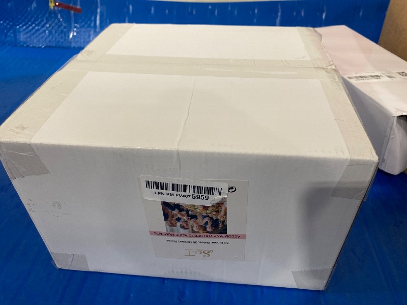 Photo 1 of ***MISSING SMALL PLATES***SUT 60 Pcs Ivory Plastic Plates, Disposable Plates for 30 Guests include 10 inch Dinner Plate and 7 inch Dessert Plate, Ivory Plate Disposable Heavy Duty for Party/Birthday/Wedding