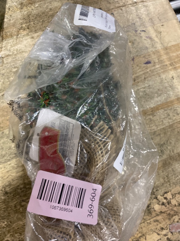 Photo 1 of ***DAMAGED - SEE NOTES/PICTURES***16" Christmas Tabletop Tree in Burlap Base