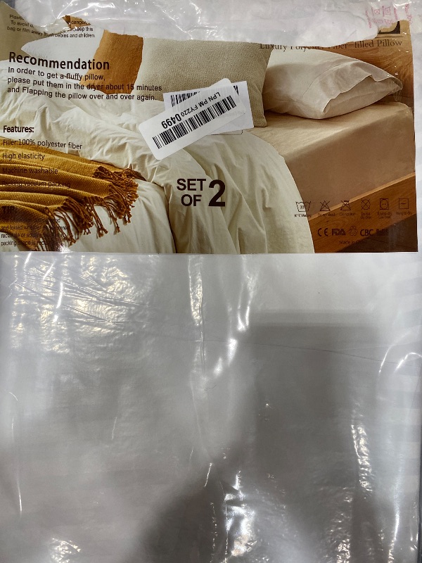 Photo 1 of ***PARTIAL SET/ ONLY 1 PILLOW*** EIUE Throw Pillow Inserts, Machine Washable Pillows,Premium Polyester Fiber Fill for Sofa Bed & Decorative Cushions (White, 20x20inch)