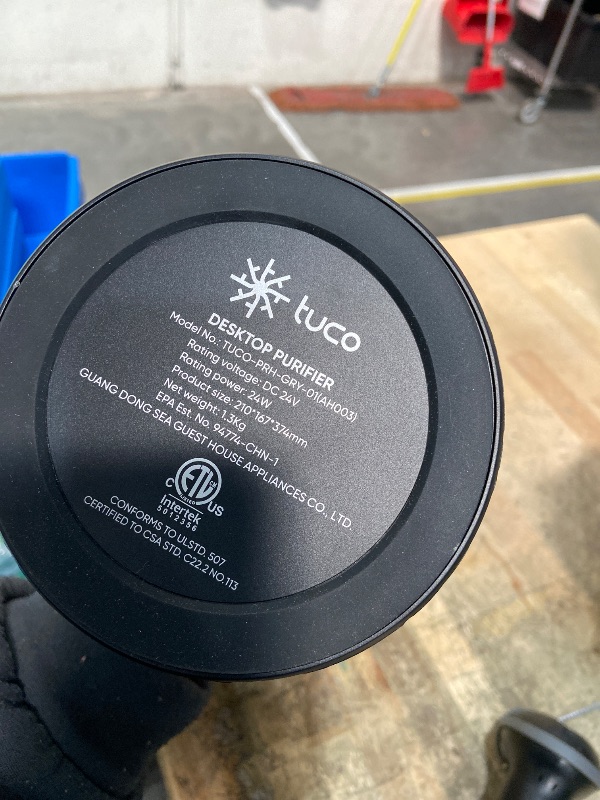 Photo 1 of *NO POWER CORD TO TEST FUNCTION* TUCO Portable Range Hood, Countertop Kitchen Exhaust Fan with 3 Speeds, 5-Layer Filter, Powerful Smoke Removal, Low Noise, Oil Cup, Air Purifier for Apartments, Dorms & Indoor BBQ Smokeless – Grey