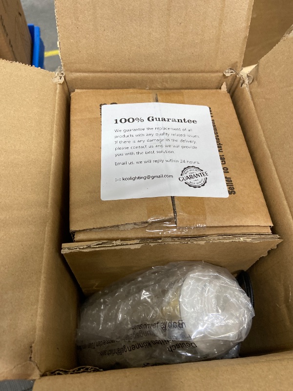 Photo 1 of **ITEM FACTORY SEALED** KCO Lighting 1-Light Amber Glass Ceiling Light Fixture Vintage Striped Glass Pendant Light Farmhouse Cylinder Pendant Light Gold Mini Kitchen Island Pendant Lighting Single Hanging Light