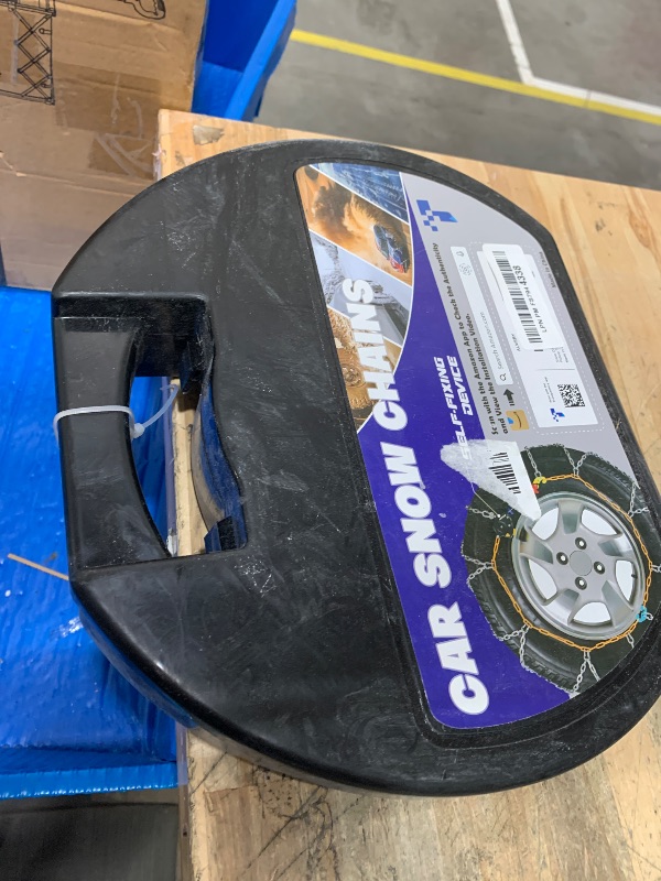 Photo 1 of **FACTORY SEALED** Snow-Chains Auto Fixing 1 Min Quick Fit Easy Installation Tire-Chains, Portable Reusable Universal Emergency Tire Traction Chain for Passenger Car, Pickup Trucks and SUV - Set of 2 (HKN-110)