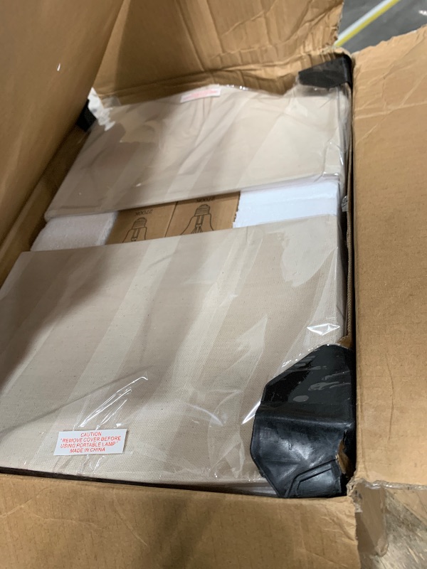 Photo 1 of **ITEMS FACTORY SEALED** Set of 2 Touch Control Table Lamp with 2 USB Ports, 3-Way Dimmable Modern Nightstand Lamp Sets Bedside Touch Desk Lamp with Fabric Cream Shade For Bedroom Table Living Room Reading, Included Bulbs