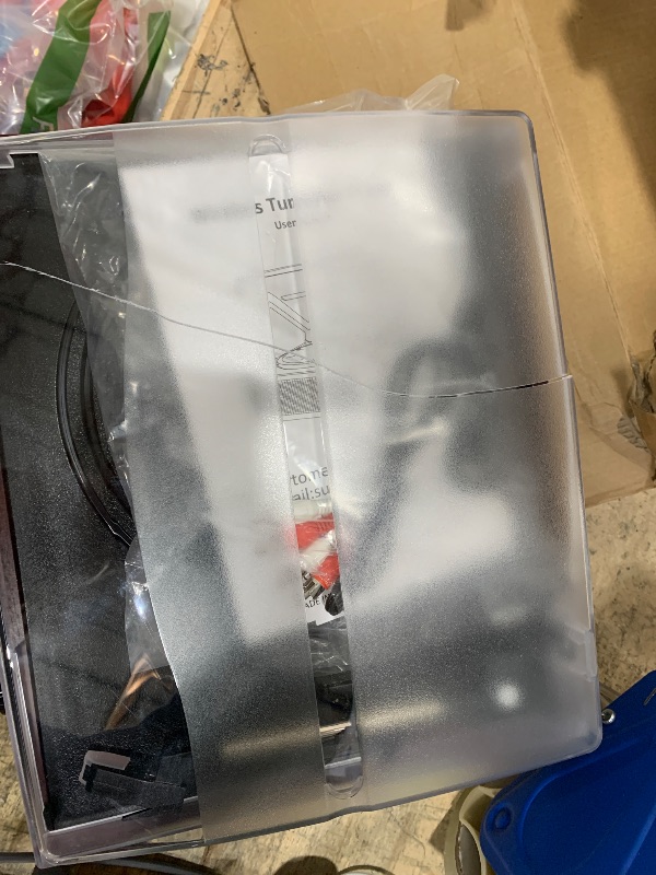 Photo 1 of *NO POWER CORD TO TEST FUNCTION* Vinyl Record Player Turntable with Built-in Bluetooth Receiver & 2 Stereo Speakers, 3 Speed 3 Size Portable Retro Record Player for Entertainment and Home Decoration