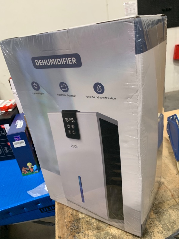 Photo 1 of **FACTORY SEALED** Dehumidifier, Dehumidifiers for Home, 98 OZ Water Tank, (1000 sq.ft) Quiet Dehumidifier for Basement Bedroom Bathroom with Humidity Display, Auto Shut Off, Relaxing 7 Color Ambient Light(Dark Brown)