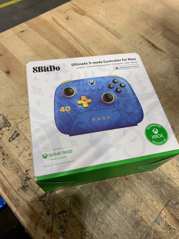 Photo 1 of **FACTORY SEALED** 8BitDo Ultimate 3-mode Wireless Controller for Xbox, Hall Effect Joysticks, Pro Back Buttons, Compatibility with Xbox Series X|S & Xbox One, Apple, Windows PC & Android - Rare 40th Anniversary Edition