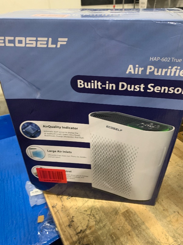 Photo 1 of **FACTORY SEALED** Air Purifier, Cleans 2,400 ft² in 30 Mins, 3-Stage True HEPA, 360° Airflow, Large Touch Display Control, Real-Time Air Quality (PM2.5) Display, Ultra-Quiet 20dB Sleep Mode,