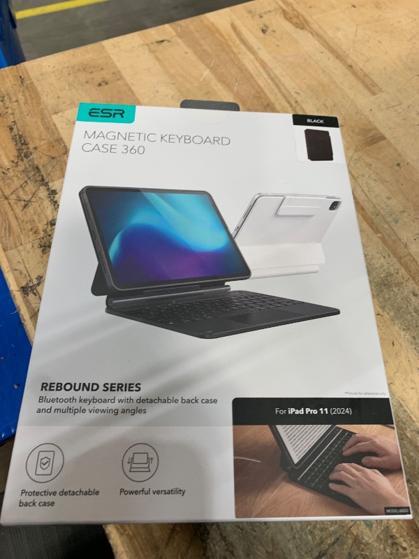 Photo 1 of **FACTORY SEALED** ESR iPad Pro 11 Inch Case with Keyboard (M5/M4, 2025/2024), iPad Pro 11(5th) Keyboard Case with Easy-Set Magnetic Stand, Portrait/Landscape Modes, Removable Protective Case, Rebound 360 Series, Black