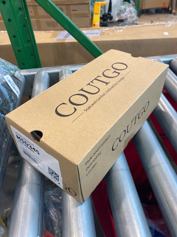 Photo 1 of *USED*
Coutgo Womens Slingback Kitten Heels Studded Closed Pointed Toe Slip On Leather Pumps Work Dress Shoes, Silver, Size 7.5