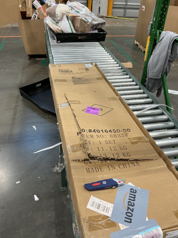 Photo 1 of *MINOR DAMAGE - USED*
SSWBasics 5 Foot 4-Panel Folding Pegboard Stand for Crafting - Versatile Pegboard Display and Room Divider - Paint-Ready Surface for Customization - Perfect for Trade Shows, Flea Markets, and Home