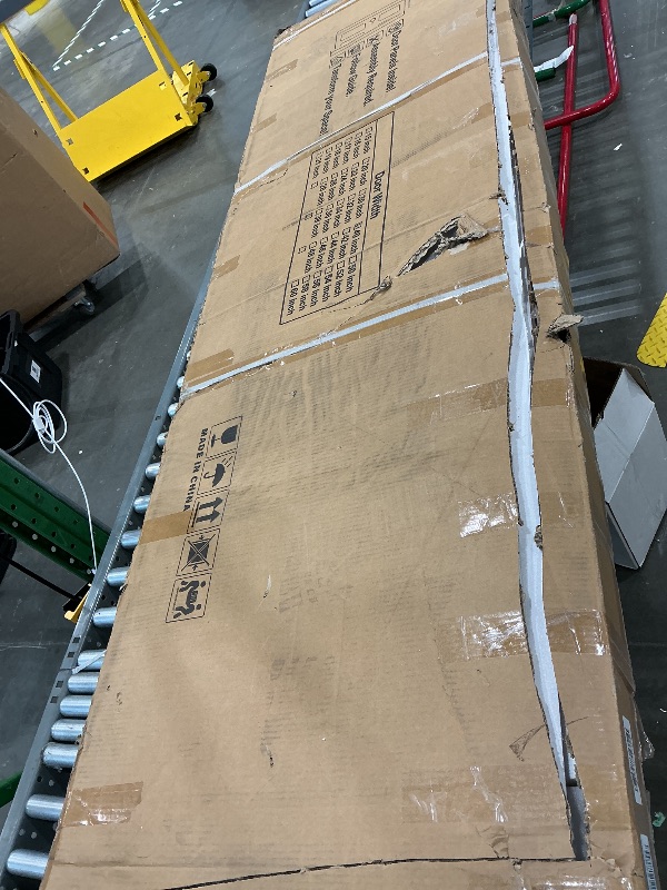 Photo 1 of *USED*
SMARTSTANDARD 80in x 84in Bifold Barn Door, Frosted Glass Barn Door with Hardware Kit Included, Pre-Drilled Holes Easy Assembly -Solid Barn Doors Slab Covered with Water-Proof PVC Surface, White