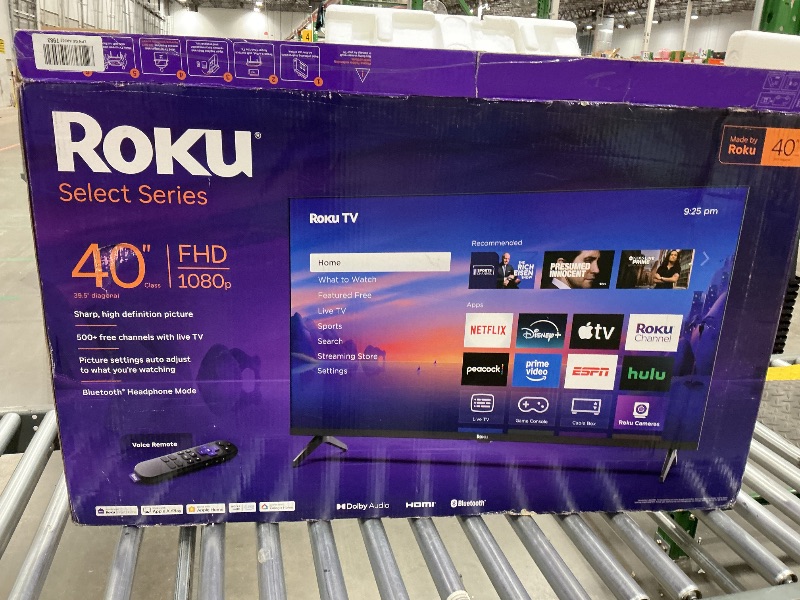 Photo 1 of *USED*
Roku Smart TV 2025 – 40-Inch Select Series, 1080p Full HD TV – Roku TV with Voice Remote – Flat Screen LED Television with Wi-Fi for Streaming Live Local News, Sports, Family Entertainment