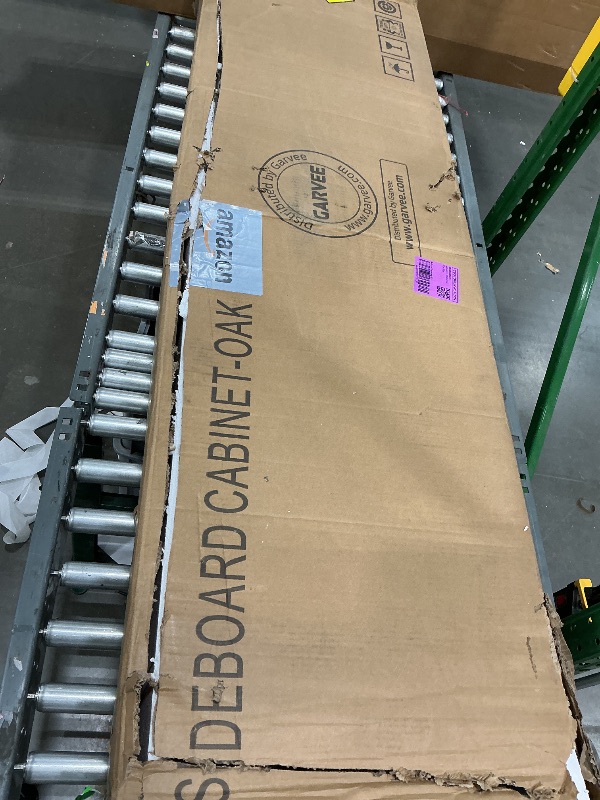 Photo 1 of *USED*
GarveeHome 60 in Farmhouse Rattan Buffet Cabinet - 4-Door Woven Storage Sideboard with Adjustable Shelves, Kitchen Console Table for Dining Room & Living Room Entryway (White Oak)