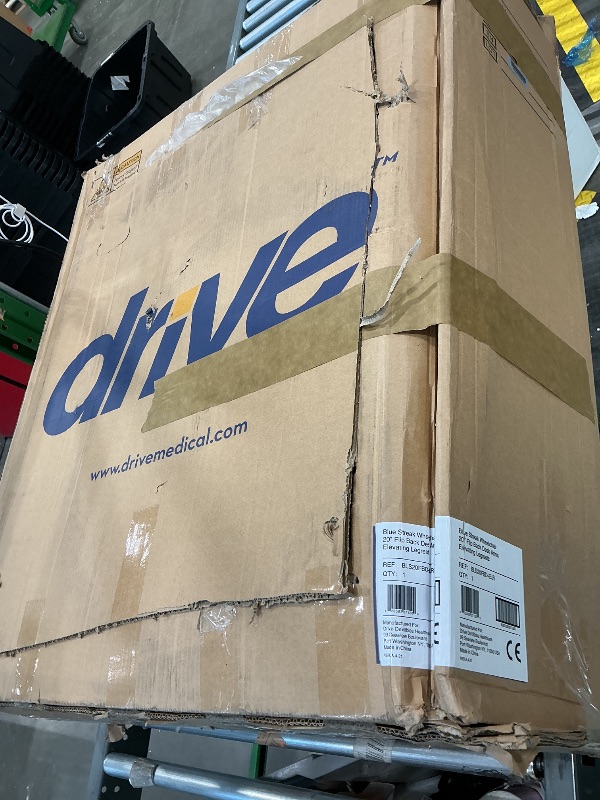 Photo 1 of *USED*
Drive Medical Blue Streak Lightweight Foldable Wheelchair - Enhanced Mobility Support - Durable Construction - Padded Comfort - Swing-Away Leg Rests - Desk Arms - Blue/Black - 20 Inch Seat