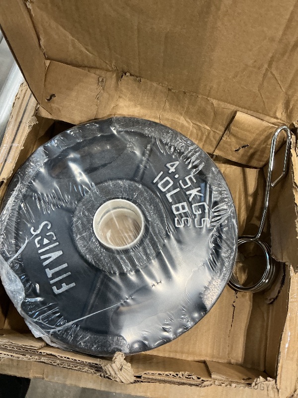 Photo 1 of 10 pounds set barbell plates 5 pound set for 2 1/2 pound set with clamps