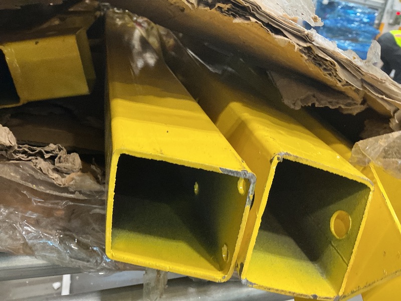 Photo 1 of **UNKNOWN MISSING PARTS**2 Ton Folding Hydraulic Engine Hoist with Load Leveler 44 LBS Capacity Heavy Duty Cherry Picker 6 Swivel Wheels&Hydraulic Pump Adjustable Boom (0.5T-2T) for Garage Workshop Warehouse Yellow