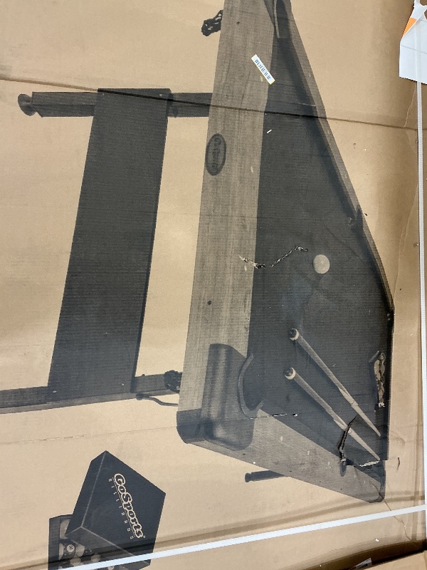 Photo 1 of **MAJOR DAMAGE - Major water damage**
GoSports 8 ft Portable Pool Table - No Assembly Required Folding Billiard Table in Oak