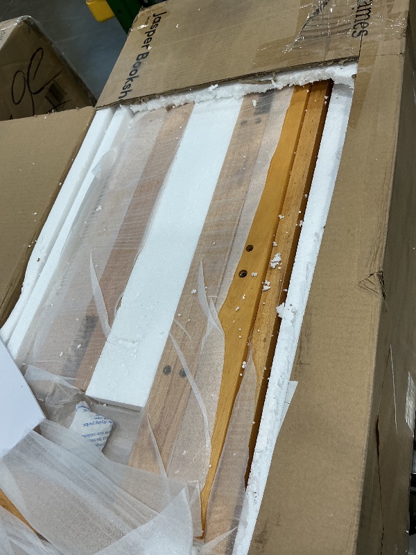 Photo 1 of *USED*
Nathan James Jasper 3-Shelf Solid Wall Mounted Bookcase, Bohemian Bookshelf with Cabinet with Fluted Doors