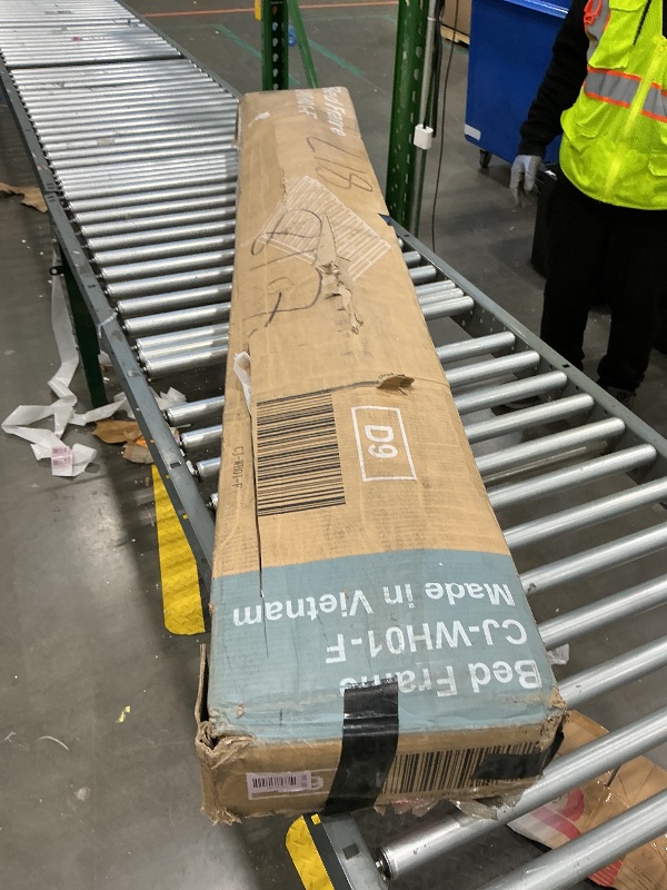 Photo 1 of **MISSING PIECES UNKNOWN**NEWBULIG Solid Wood Bed Frame, Full Size with Wood Slat Support - Natural Pine Wood Platform Bed Base, Sturdy, Noise-Free & Easy Assembly, No Box Spring Needed