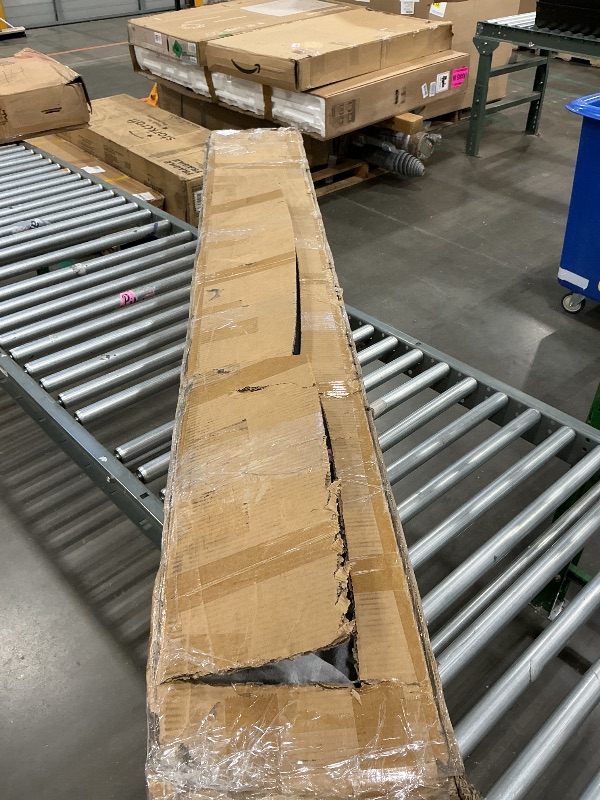 Photo 1 of *PARTIAL SET*
Merax Modern Queen Upholstered Bed Frame with Curved Wingback Headboard, Soft Velvet Low Platform Bed, No Box Spring Needed, Easy Assemble, Purple