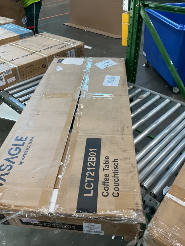 Photo 1 of **MISSING PARTS**
VASAGLE Lift Top Coffee Table, Lift Coffee Table with Storage Shelf, Hidden Compartments and Lifting Top, for Living Room, Office, 19.7 x 47.2 x (19.3-24.4) Inches, Rustic Brown and Black ULCT212B01