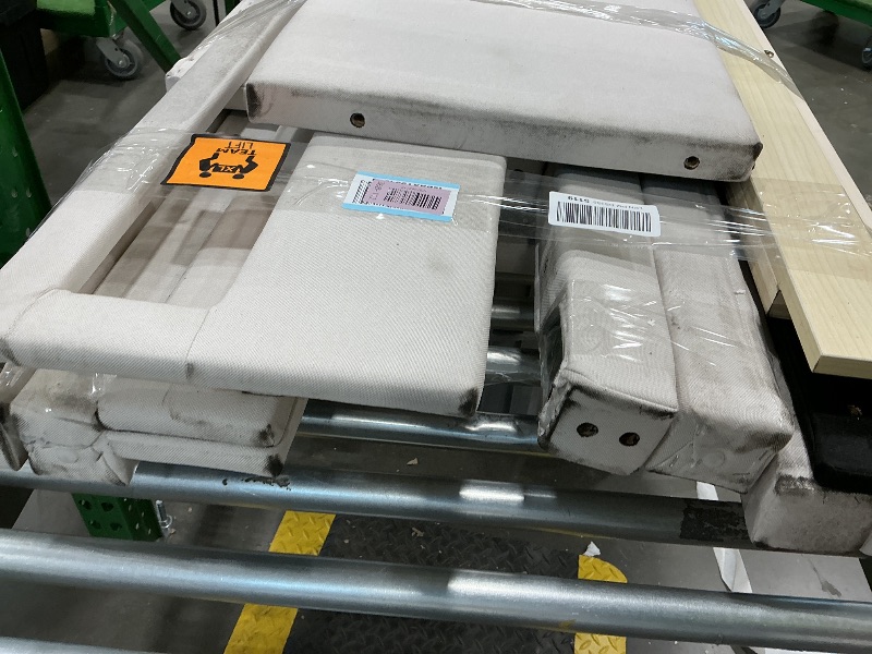 Photo 1 of **MISSING HARDWARE***Ball & Cast Full Size Upholstered Canopy Platform Bed with Pull-Out Trundle,3 Storage Drawers,Linen Fabric Headboard,Sturdy Pine Wood Frame for Guest Room Teens,Beige