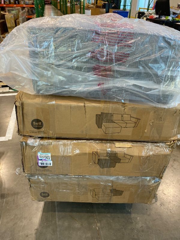 Photo 1 of *PARTIAL SET*
Welzona 132" Sectional Couch, Locked-in Modular Sectional Sofa, Wood Frame Couches for Living Room, 22" Deep Seat U Shaped Couch with Ottoman Chenille Cloud Sofa Tool-Free Setup Sofas for Living Room