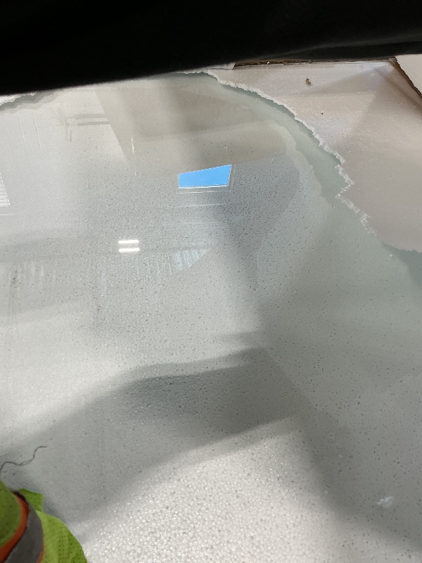 Photo 1 of [Tempered Glass] 46" x 55" Glass Chair Mat, Heavy Duty Hard Floor Mat with Round Corner and Polished Edge, Office Chair Mat for Carpet Office Home Hardwood Floor Desk