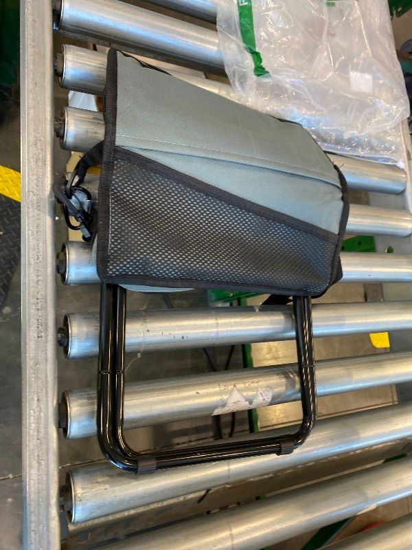 Photo 1 of ***MINOR DAMAGE*** Portable Ultralight Collapsible Stool,Camping Chair,Handbag Style Pocket Foldable Stool for Camping Travel Fishing Hiking and Outdoor Activities(Gray)