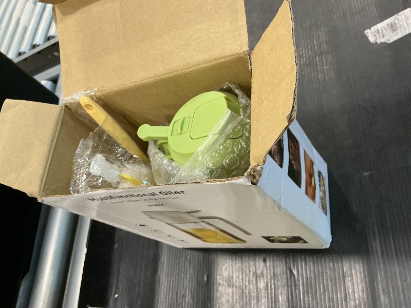 Photo 1 of ***Missing one*** Oil Sprayer for Cooking, 16oz/470ml Oil Dispenser for Kitchen, 2 in 1 Olive Oil Dispenser Bottle for Kitchen Gadgets, Air Fryer, Salad, BBQ (Ivory, Green)