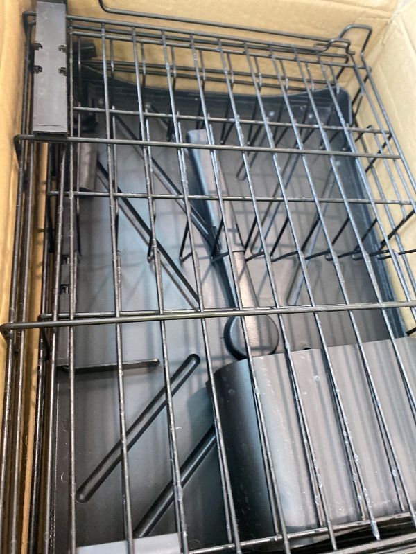 Photo 1 of ***VERY USED*** SNTD Dish Drying Rack - Extendable Dish Rack, Large Sink Drying Dish Drainer for Kitchen Counter, Stainless Steel Dish Strainer with Utensil Holder (Black)