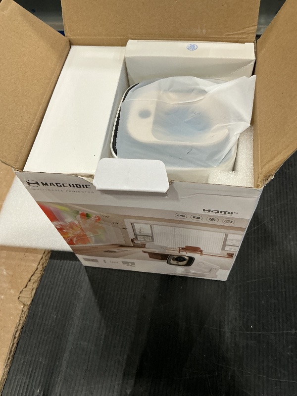 Photo 1 of ?Auto Focus&1080P?Magcubic Mini Smart Projector with 4K Support, Portable Projector with Wifi and Bluetooth, 5W Speaker, Built in Apps, Voice Control, Outdoor Movie Projector