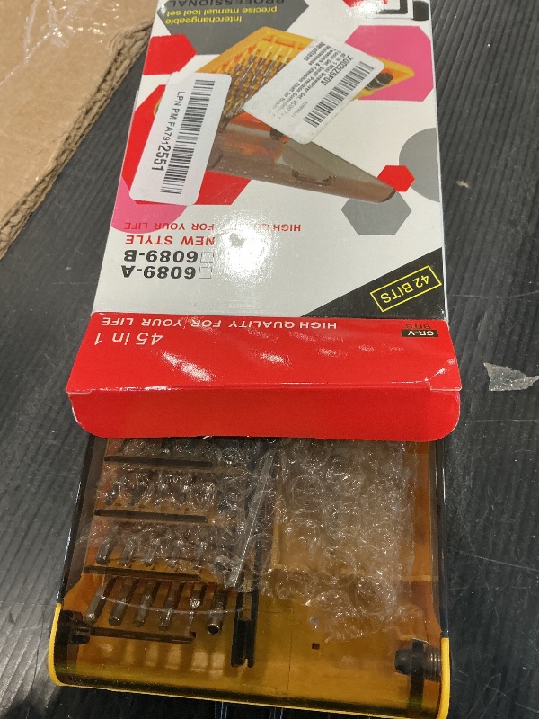 Photo 1 of **MISSING PARTS**
45 in 1 Mini Screwdriver Set, VCOO Torx Bit Tools Set, Small Precision Screwdriver Kit with Tweezers & Extension Shaft for Repair or Maintenance