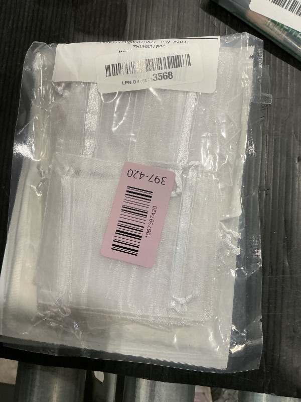Photo 1 of *PARTIAL SET*
ANZNKU 50 Pack White Organza Bags 3x4 Inch, Small Mesh Gift Bags Drawstring Favor Bag for Christmas Candy Party Wedding