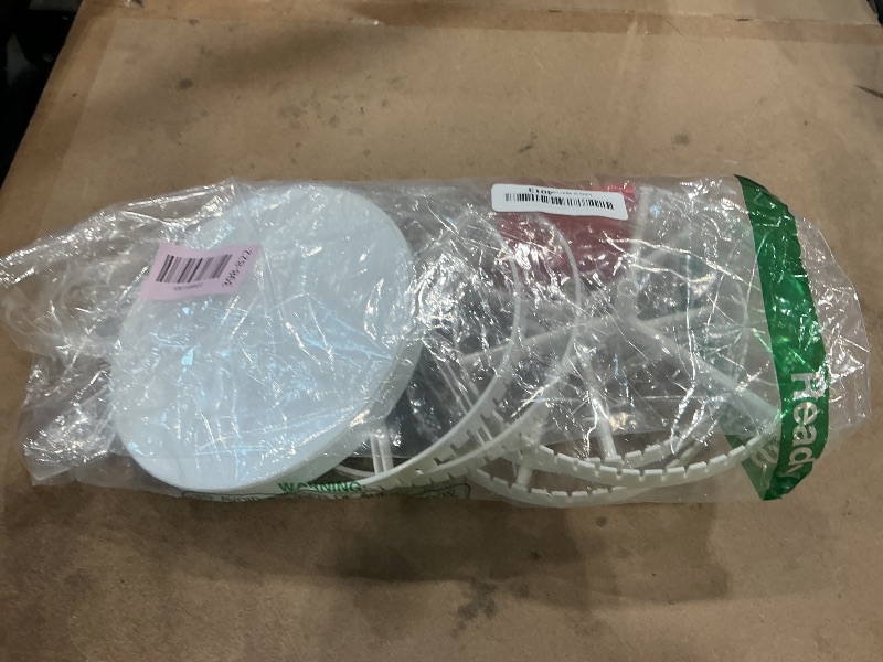 Photo 1 of ***MISSING CONNECTOR ROD***iDavosic.ly 5 Tier Rotating Earring Holder Organizer with Metal Tray, Adjustable Plastic Dangle Display Stands Tree with 285 Grooves, Large Hoop Storage Rack Tower, White