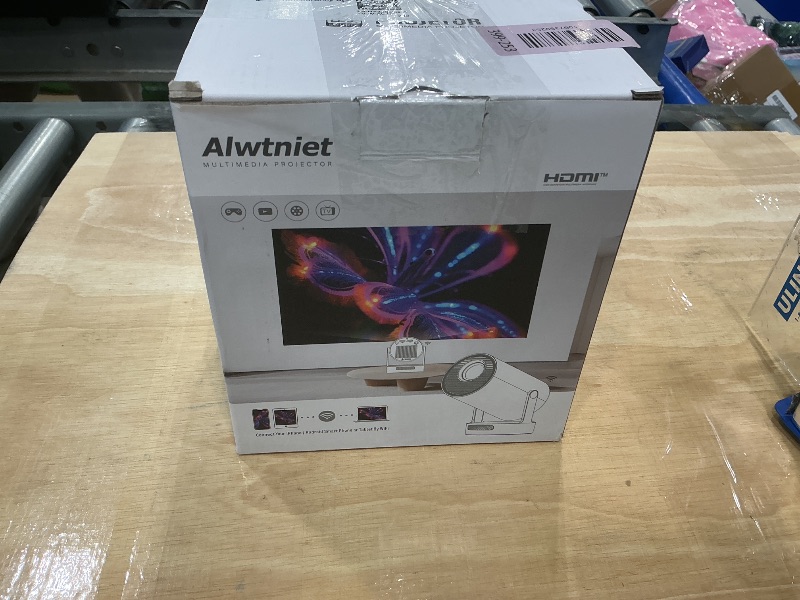 Photo 1 of ?Electric Focus?Mini Projector with WiFi 6 and Bluetooth 5.4, Smart Portable Projector 4k Support, 5W Soundbase Speaker, Auto Keystone 180° Rotation, Home Outdoor Movie Proyector HY300Ultra