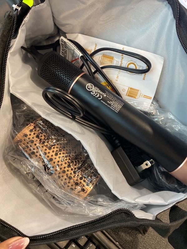 Photo 1 of *UNTESTED*
Hair Styler Hair Dryer Brush - 110,000 RPM High-Speed Hot Air Styler,Multi Stylers with Auto-Wrap Curler, Professional Blow Dryer Brush for Fast Curling Volumizing Straightening Styling(Black-Golden)