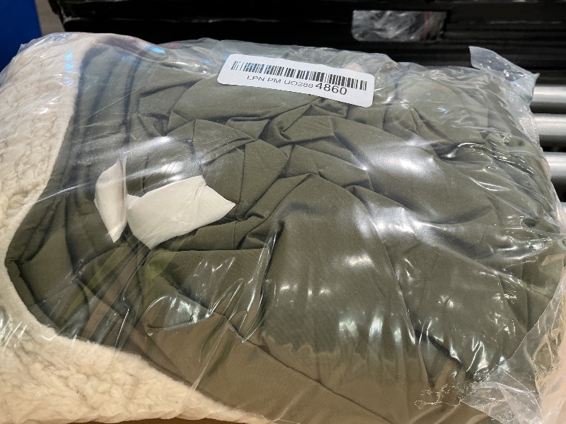 Photo 1 of *MINOR DAMAGE - USED*
Womens Sherpa Fleece Zipper Up Reversible Vest Warm Color Block Hoodie Outwear with Pocket, Medium