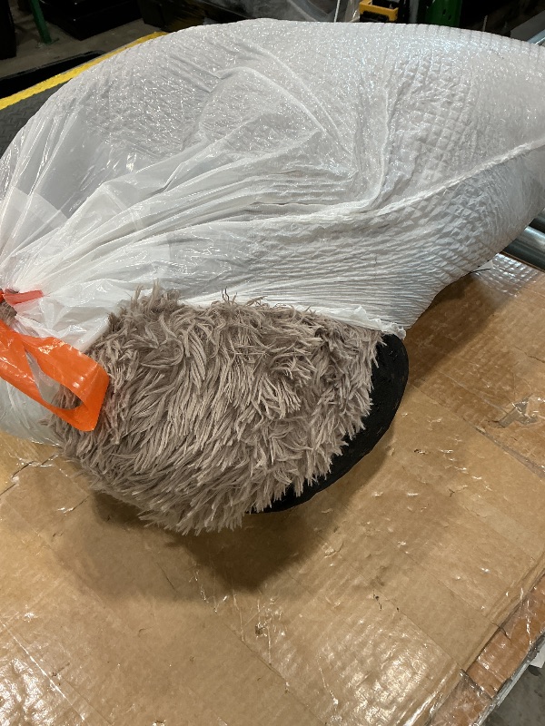 Photo 1 of ***SEE CLERK COMMENTS*** JOLLYVOGUE Calming Dog Bed Large Size Dog, Anti-Anxiety Donut Large Pet Bed, 36 inches Fluffy Faux Fur Round Cat Bed, Fits up to 75 lbs Pets (Cream Brown)