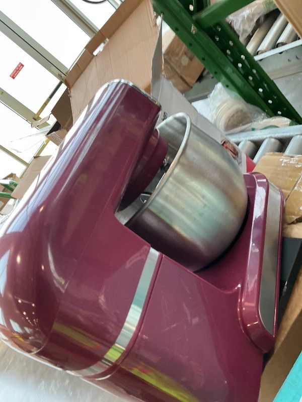 Photo 1 of **ITEM IS DIRTY/or stinks check clerk comments**
Kitchen in the box Stand Mixer,3.2Qt Small Electric Food Mixer,6 Speeds Portable Lightweight Kitchen Mixer for Daily Use with Egg Whisk,Dough Hook,Flat Beater (Purplish-red)